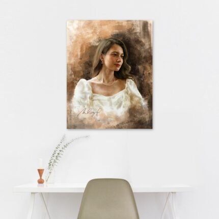 16x20 inches Canvas Print on Reversed Wood Frame